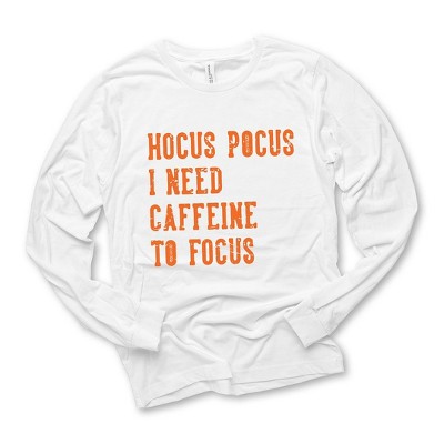 Simply Sage Market Women's Hocus Pocus Caffeine Long Sleeve Graphic Tee ...