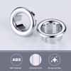 WOWOW 1.2 in. ABS Sink Basin Trim Overflow Cover Insert in Hole Round Caps in Brushed Nickel - 4 of 4