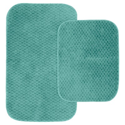 2pc Cabernet Nylon Washable Bath Rug Set - Garland