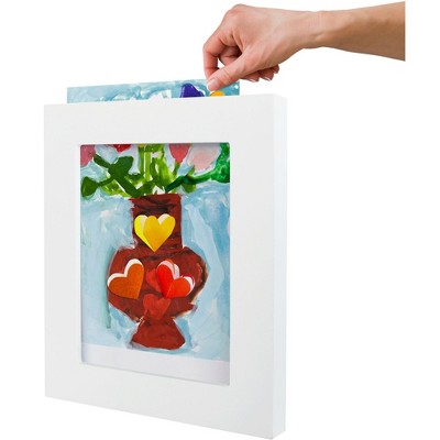 Americanflat 8.5x11 Kids Art Frame Holds 25 Artworks - Slide-In Picture Frame with One Opening and Art Storage