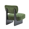 Gulches [Set of 2] Modern Green Lounge Chairs, Polyester Upholstered with Walnut Finish Wood Base for Living Room Bedroom Office - 3 of 4