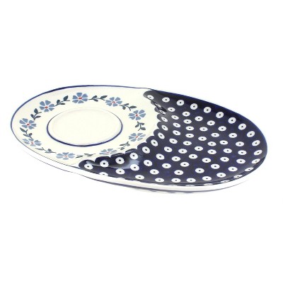 Blue Rose Polish Pottery Blue Violet Breakfast Plate