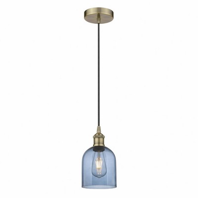 Bella - 1 Light Cord Hung Mini Pendant In Industrial Style-9.5 Inches Tall and 5.5 Inches Wide