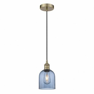 Bella - 1 Light Cord Hung Mini Pendant In Industrial Style-9.5 Inches Tall and 5.5 Inches Wide - 1 of 1