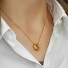 Clotth Women’s Gold-Tone Vintage Necklace – Stylish Pendant, Easy Clasp & Tarnish-Free | Gifts for Her, Office, Parties,Circle - 2 of 4