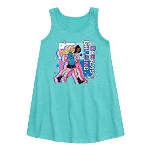 - Barbie - Chasing Dreams Graphic Sleeveless Aline Dress - 1 of 3