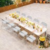 VINGLI Folding Chairs All Steel Metal Frame, Durable Portable and Versatile for Indoor Outdoor Use, White, Set of 4 - 2 of 4