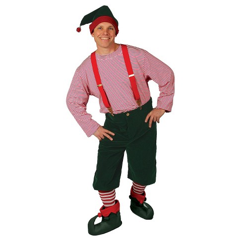 Adult male deals elf costume