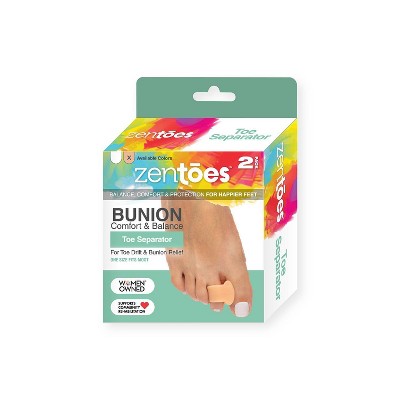 ZenToes Single Loop Toe Separator for Bunion Pain - Beige - 2pk