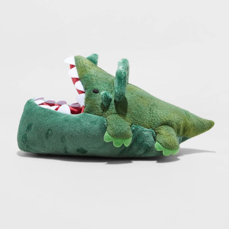 Boys' Dylan Dinosaur Ankle Biter Slippers - Cat & Jack™ Green, 2 of 5