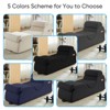 Mjkone Corduroy Yoga Chaise Lounge Chair,Curved Yoga Lounger Sofa with Movable Headrest/Waist Cushion/Footrest,Non-Slip Bottom - 3 of 4
