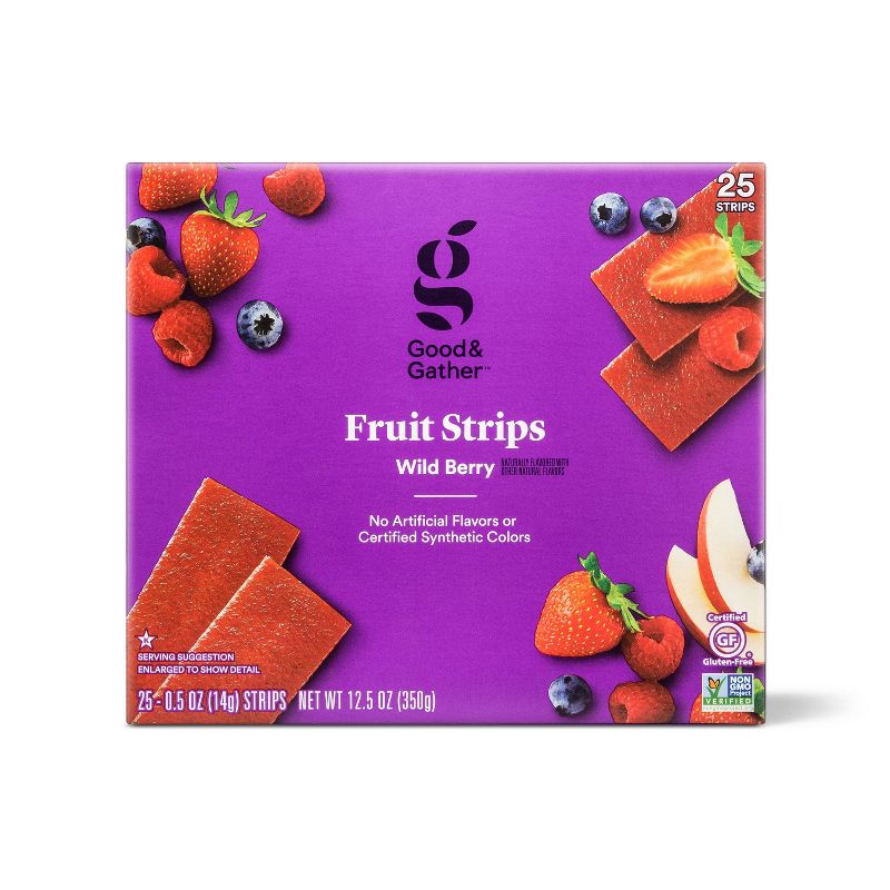 Wild Berry Fruit Strips - 12.5oz/25ct - Good &#38; Gather&#8482;, 1 of 7