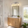 DORESshop 3-Light Chrome Wall Mirror Light, E26 Bulb Base, Metal & Glass Vanity Sconce for Bathroom, Bedroom, Dressing Area - No Bulbs Included - 4 of 4