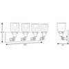 Progress Lighting Rushton 4-Light Bath Vanity in Graphite with Clear Glass Shades - 2 of 4