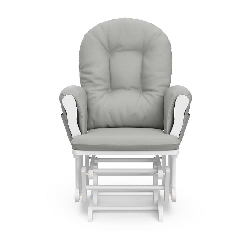 Storkcraft Hoop White Glider and Ottoman, 4 of 14