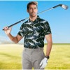 Mens Pickleball Polo Short Sleeve Shirt Dri Fit Men's Performance Sports Summers Wicking Shirt Collar Dress t Golf Shirts for Men - 2 of 4