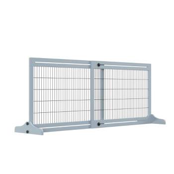 PawHut 72" W x 27.25" H Extra Wide Freestanding Pet Gate with Adjustable Length Dog, Cat, Barrier for House, Doorway, Hallway