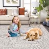 Modern Hallway Runner Rug, Washable Non-Slip Low Pile Carpet, Soft Stain-Resistant Faux Wool Rug for Kitchen, Bedroom - 3 of 4