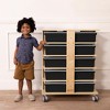 ECR4Kids 20-Compartment Mobile Storage Tower with Cubby Bins with Lids, 5x4, Natural - 4 of 4