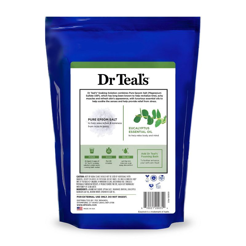 Dr Teal's Relax & Relief Eucalyptus & Spearmint Pure Epsom Bath Salt, 4 of 11