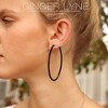 Black Hoop Earrings for Women Thin Large 50mm or 60mm Stainless Steel Ginger Lyne Collection - 3 of 4
