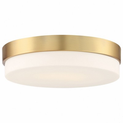 Antique Brushed Brass 14'' LED Flush Mount Ceiling Light