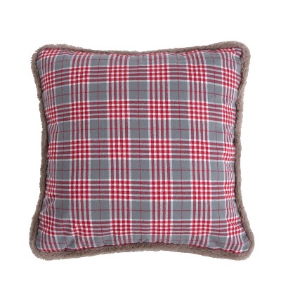 Villa Lugano Sleigh Bells Gray Plaid Pillow - by Levtex Home