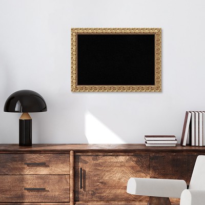 Florentine Gold Ornate Framed Black Cork Board 31" x 24"