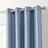 HLC.ME Jefferson Faux Silk Semi Sheer Light Filtering Microfiber Lined Grommet Lightweight Window Curtains, 2 Panels - 2 of 4