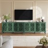 60'' Carved Wood Buffet Cabinet with Adjustable Shelves,Antique Sideboard for Living Room or TV Stand-Baofuwish - 3 of 4