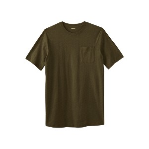 KingSize Shrink-Less Lightweight Longer-Length Crewneck Pocket T-Shirt - 1 of 4