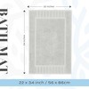 White Classic Cotton Bath Mat Floor Towel [Not a Rug] 2-Pack - 22x34" - 3 of 4