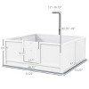 LAOTIES 49" Dog Whelping Box with Retractable Light Stand And Pig Rail,Indoor Puppy Playpen with Pee Pad Base - 2 of 4