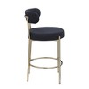 21.3" Boucle Upholstered Modern Bar Stools Set of 2 with Iron Frame and Back for Kitchen, Home Pub, or Dining Room - 4 of 4