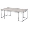 Chafik Natural Oak & Chrome Finish Coffee Table - 2 of 4