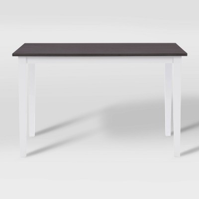 Michigan Two-Toned Wood Dining Table Gray/White - CorLiving: Seats 6, Rubberwood Frame, Mid-Century Modern