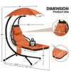 Yaheetech Outdoor Hanging Chaise Lounger with Stand - 3 of 4