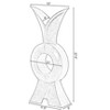 Uniquewise Style Galvanized Gold Metal Design Large Floor Vase for Entryway, Living Room, or Dining Room - Vase for Flowers, Branches, or Greenery - 4 of 4