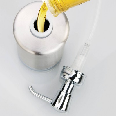 Chrome Brushed Metal 8 oz Soap Dispenser