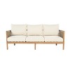 Christopher Knight Home Nathan 77" Patio Rope Weaving Acacia Wood 3 Seater Sofa with Cushion - 4 of 4