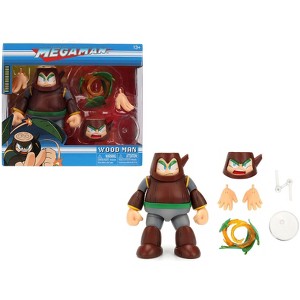 Wood Man 5" Figure (Deluxe Version) with Accessories and Alternate Head and Hands "Mega Man" (1987) Video Game Model by Jada - 1 of 4