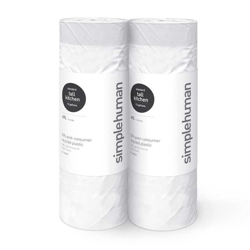simplehuman Tall Kitchen Liner Rollpack Trash Bags, 2 of 4