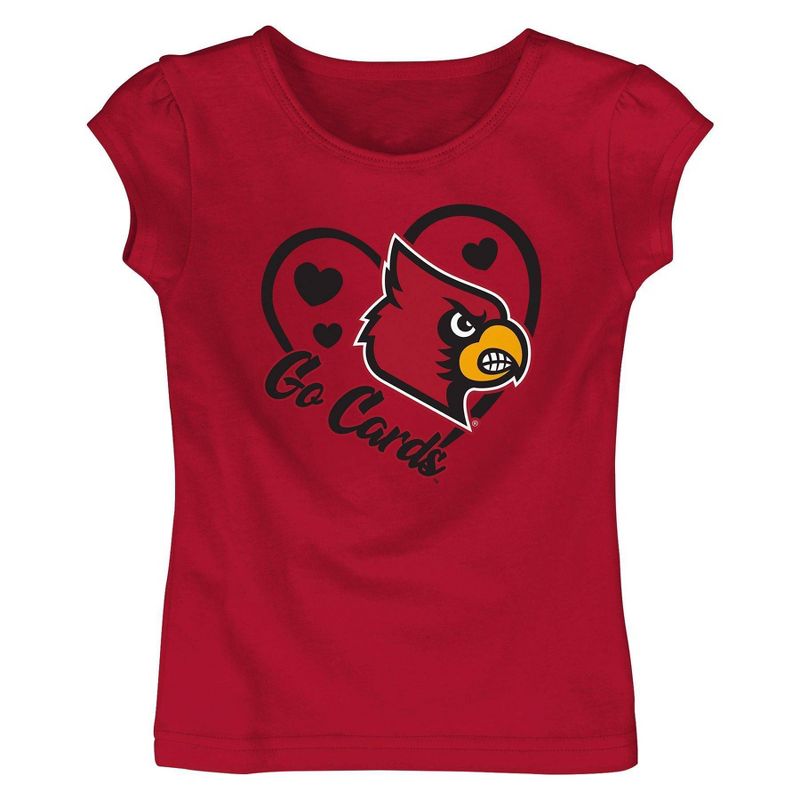 NCAA Louisville Cardinals Toddler Girls&#39; T-Shirt, 1 of 2