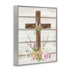 Stupell Industries Spiritual Easter Cross Spring Blossoms Black Framed Giclee Art - 3 of 4