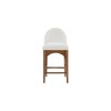 Meridian Furniture,Waldorf Cream Chenille Fabric Stool - 3 of 4