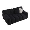 NicBex Couches for Living Room Cloud Couch Boucle Sofa Couch 2 Seater Comfy Couch Modern Upholstered Tufted Sofa with 2 Pillows, Black - 2 of 4
