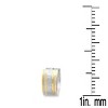 Steeltime Two tone stainless steel and 18k gold plated huggie earring with greek key accent - 3 of 4