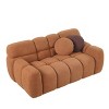 NicBex 64.96 Inch Boucle Loveseat Sofa,2-Seater Upholstered Sofa with 2 Round Pillows for Living Room,Office,Apartment,Brown - 4 of 4