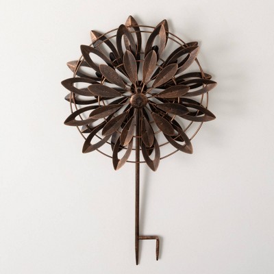 Sullivans Spinning Metal Flower Stake 26"H