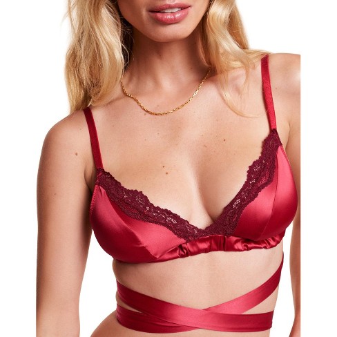 Adore Me Women's Averly Bralette Xl / Barbados Cherry Red. : Target